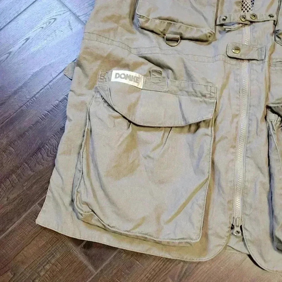 Vintage Domke Photographer Vest Men's Size XL Cotton Khaki PhoTOGS Vest pockets - Picture 2 of 7